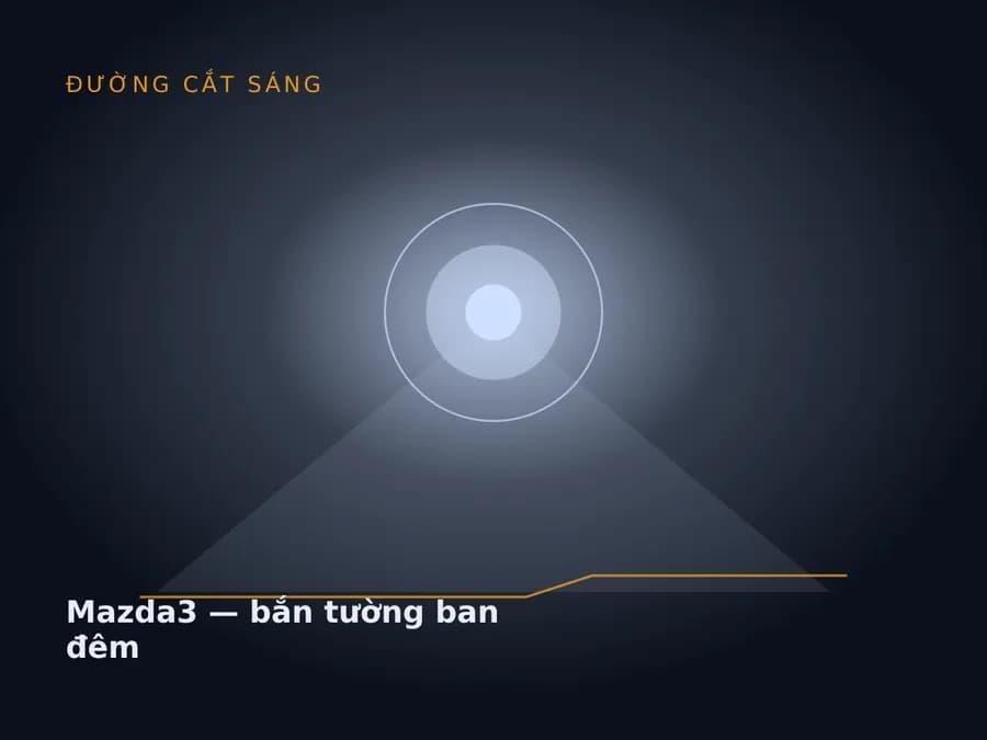 Mazda3 — bắn tường ban đêm